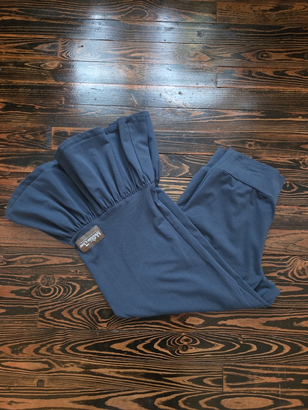 Matilda Jane Blue Ruffle Hem Benny Pants Slate Grey Blue Cropped Ruffle Pants